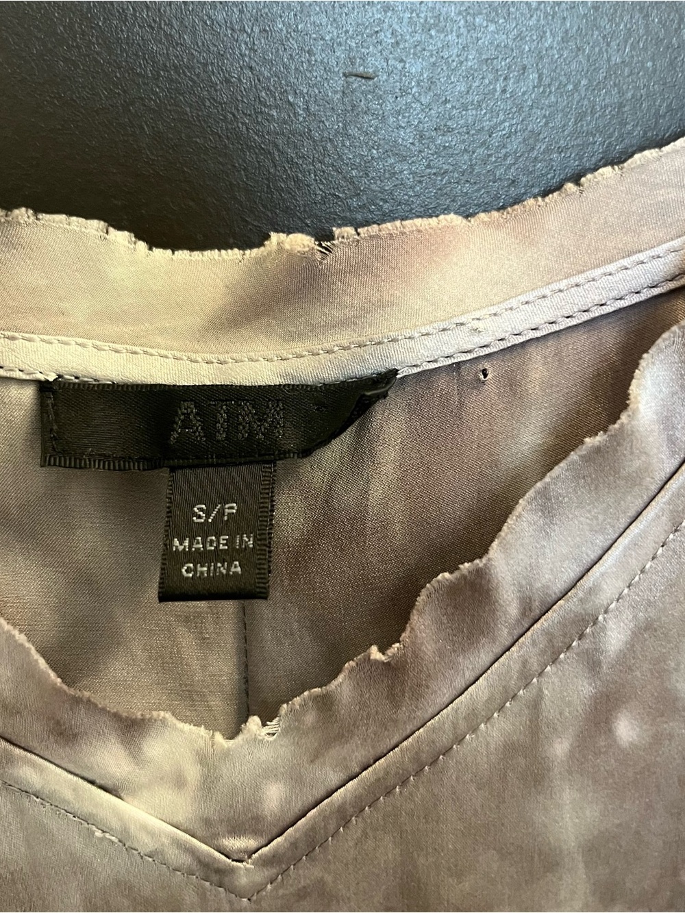 ATM Tie-Dye Silk Camisole Dress - Neutral Mauve - Picture 2 of 7
